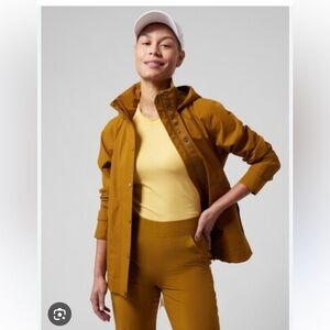 Athleta Mustard Rain Utility Jacket